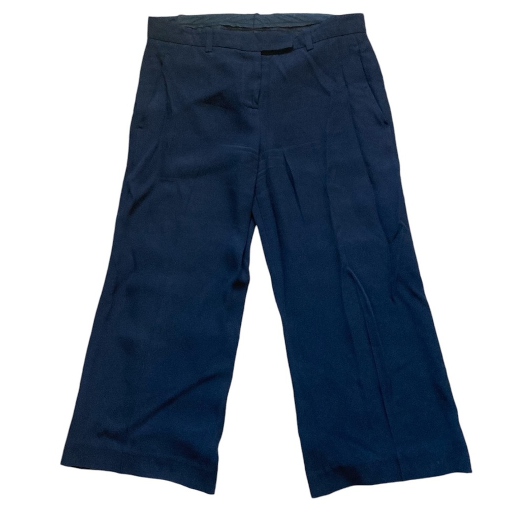 ALC Navy Crepe Wide Leg Trouser